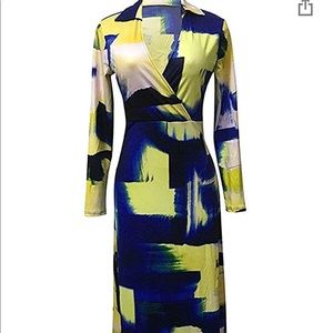 Very stretchy long sleeve maxi dress